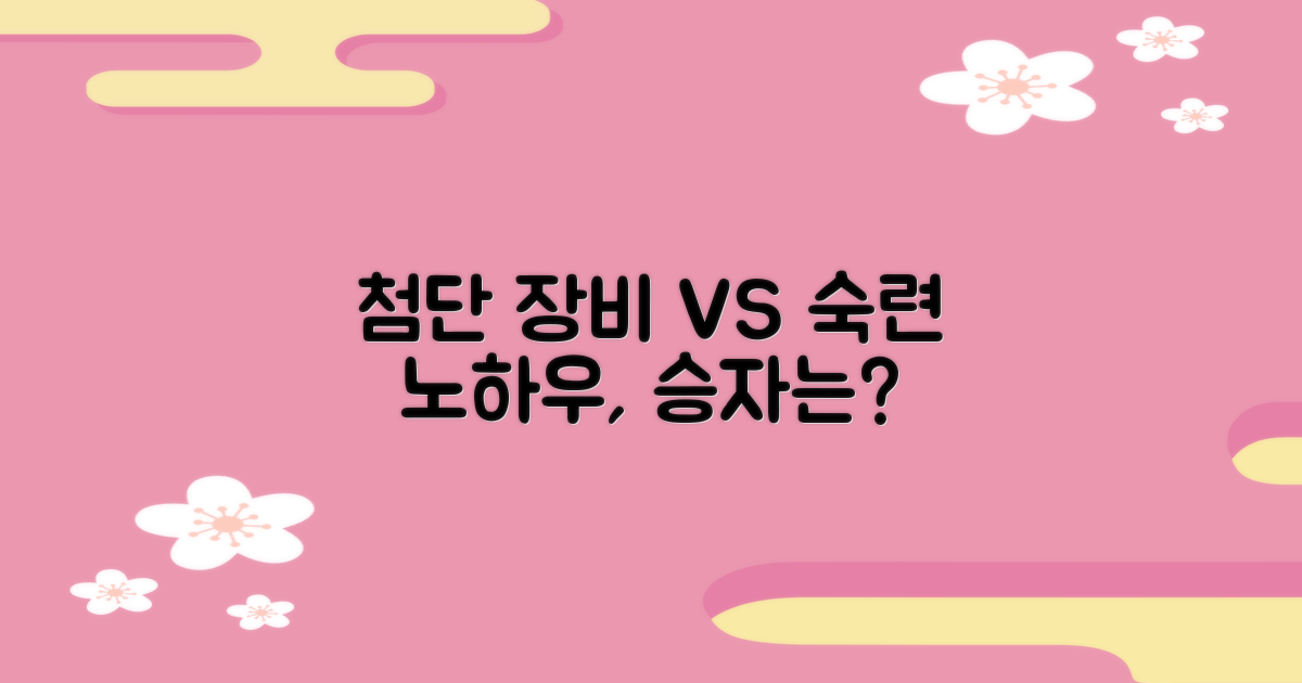 첨단 장비 vs 숙련 노하우