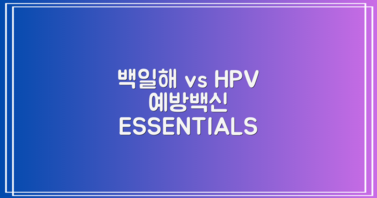 백일해 vs HPV 예방
