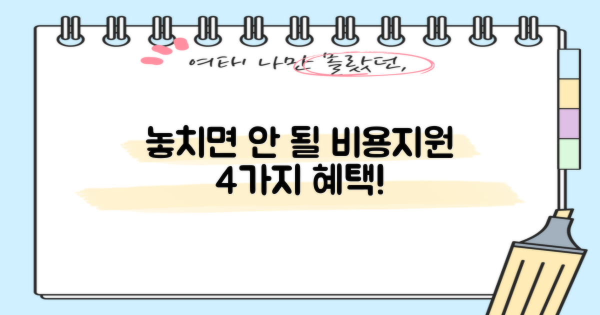 비용 지원 4가지 항목