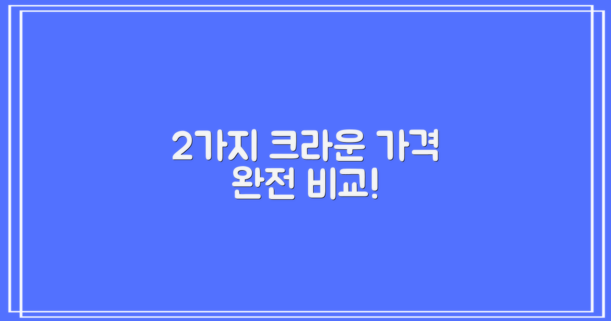 2가지 크라운 가격 비교