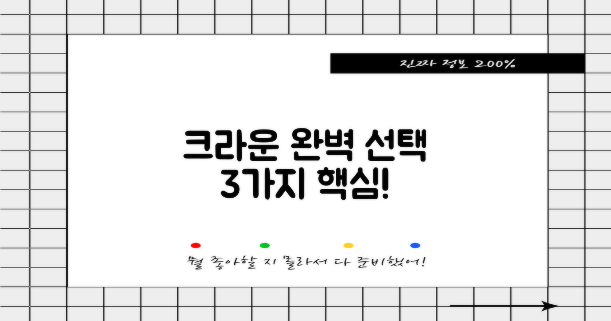 3가지 크라운 선택 고려사항