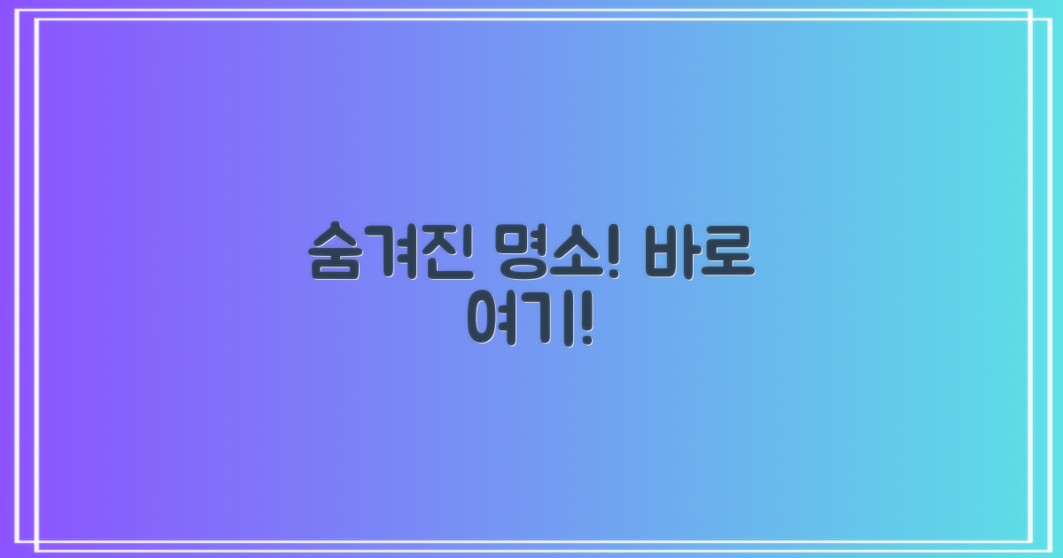 숨겨진 명소, 어디일까요?